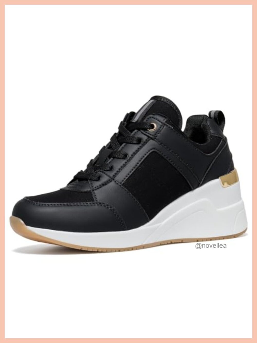Wedge Sneakers Knit Platform Athletic Tennis Walking Shoes Lace-Up Cushioned